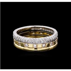 0.85ctw Diamond Ring - 14KT Two-Tone Gold