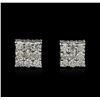 Image 1 : 14KT White Gold 1.24ctw Diamond Earrings