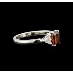 1.59ctw Fancy Orange Diamond Ring - 14KT White Gold