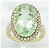 Image 1 : Le Vian 10.00ct Green Amethyst and Diamond Ring - 14KT Yellow Gold