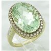Image 3 : Le Vian 10.00ct Green Amethyst and Diamond Ring - 14KT Yellow Gold