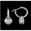 Image 2 : 0.45ctw Diamond Earrings - 18KT White Gold