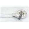 Image 1 : 1.25ctw Diamond Pendant With Chain - 14KT White Gold