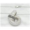 Image 2 : 1.25ctw Diamond Pendant With Chain - 14KT White Gold