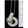 Image 3 : 1.25ctw Diamond Pendant With Chain - 14KT White Gold
