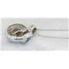Image 4 : 1.25ctw Diamond Pendant With Chain - 14KT White Gold