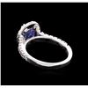Image 3 : 1.98ct Tanzanite and Diamond Ring - 14KT White Gold