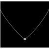 Image 1 : 0.22ct Diamond Necklace - 14KT White Gold