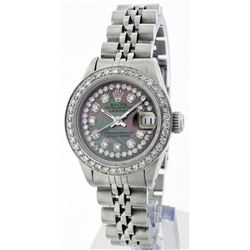 Rolex Stainless Steel 1.00ctw Diamond DateJust Ladies Watch