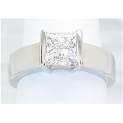 GIA Cert 1.29ct Diamond Solitaire Ring - 14KT White Gold