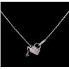Image 1 : 0.12ctw Diamond Necklace - 14KT White Gold