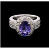 Image 1 : 2.77ct Tanzanite and Diamond Ring - 14KT White Gold