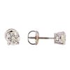 Image 2 : 1.04ctw Diamond Stud Earrings - 14KT White Gold