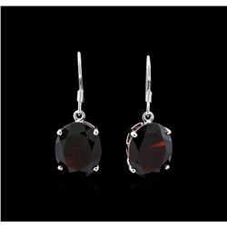 Crayola 22.00ctw Garnet Earrings - 14K White Gold