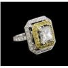 Image 2 : EGL INT 7.80ctw Diamond Ring - 18KT Two-Tone Gold