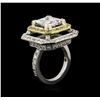 Image 3 : EGL INT 7.80ctw Diamond Ring - 18KT Two-Tone Gold