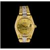 Image 1 : Rolex 14KT Yellow Gold 4.00ctw Diamond Date Men's Watch