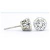 Image 7 : 2.85ctw Diamond Stud Earrings - Platinum