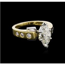 EGL INT Cert 2.26ctw Diamond Ring - 18KT Two-Tone Gold