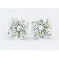 6.09ctw Diamond Earrings - 14KT White Gold