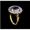 Image 4 : 2.65ct Tanzanite and Diamond Ring - 14KT Two-Tone Gold