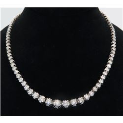 10.00ctw Diamond Necklace - 18KT White Gold