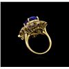 Image 3 : 5.82ct Tanzanite and Diamond Ring - 14KT Yellow Gold