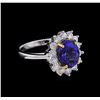 Image 1 : 14KT Two-Tone Gold 2.51ct Tanzanite and Diamond Ring