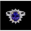 Image 2 : 14KT Two-Tone Gold 2.51ct Tanzanite and Diamond Ring