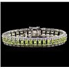 Image 1 : Crayola 12.16ctw Peridot Bracelet - .925 Silver