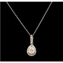 1.25ctw Diamond Pendant With Chain - 14KT Two-Tone Gold