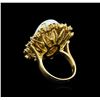 Image 3 : 8.19ct Opal, Ruby and Diamond Ring - 14KT Yellow Gold