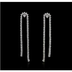 14KT White Gold 3.60ctw Diamond Earrings