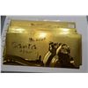 Image 1 : #134-PACK OF 10 24K GOLD FOIL SANTA CLAUS