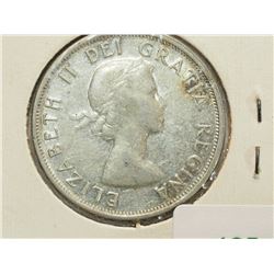 #135-CANADIAN 1955 50 CENT COIN (APPROX. 13.0G)