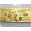 Image 1 : #143-24K GOLD FOIL AMERICAN ONE HUNDRED DOLLAR