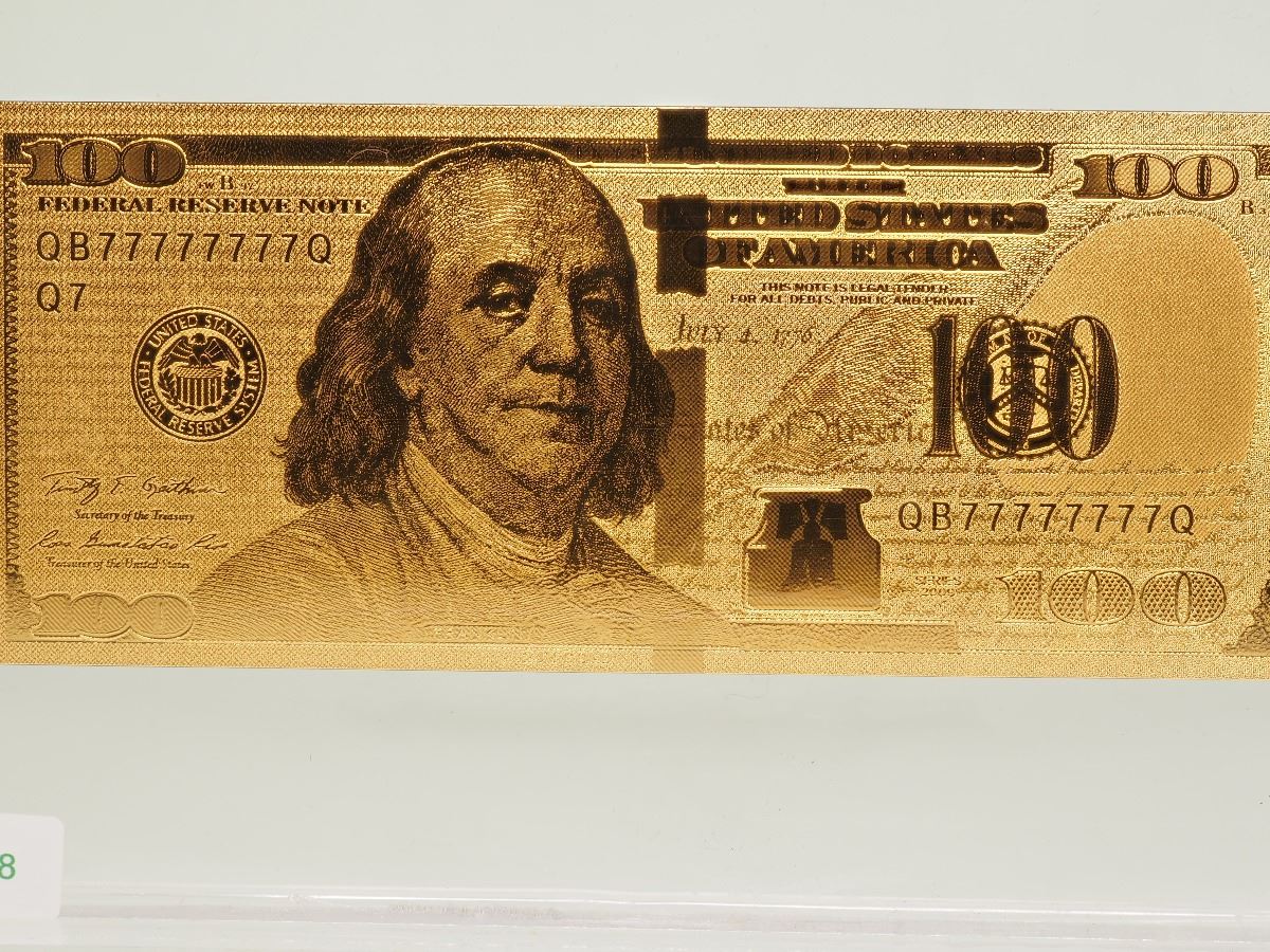 15424K GOLD FOIL AMERICAN ONE HUNDRED DOLLAR