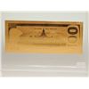 Image 2 : #154-24K GOLD FOIL AMERICAN ONE HUNDRED DOLLAR
