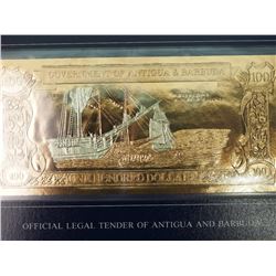 #155-23K GOLD AND SILVER ANTIGUA AND BARBUDA