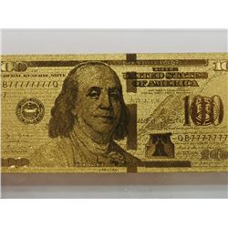 #158-24K GOLD FOIL AMERICAN ONE HUNDRED DOLLAR