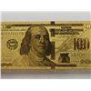 Image 1 : #158-24K GOLD FOIL AMERICAN ONE HUNDRED DOLLAR