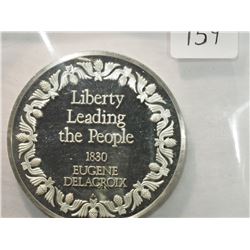 #159-STERLING SILVER LIBERTY LEADING THE PEOPLE