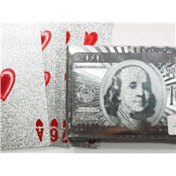 #174-24K SILVER FOIL US PLAYING CARDS.