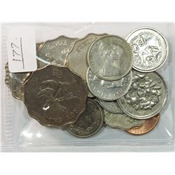 #177-PACKAGE OF 15 INTERNATIONAL COINS.