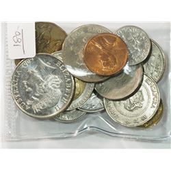 #180-PACKAGE OF 15 INTERNATIONAL COINS.