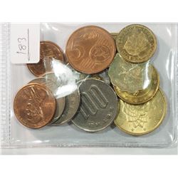 #183-PACKAGE OF 15 INTERNATIONAL COINS.