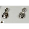 Image 1 : #102-ST.SILVER DIAMOND EARRINGS WITH COA