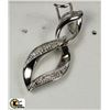 Image 1 : #104-STERLING SILVER DIAMOND PENDANT