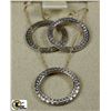 Image 1 : #107-10K YELLOW  & WHITE GOLD EARRING & NECKLACE