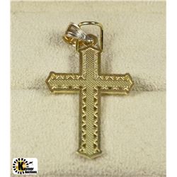 #114-10K YELLOW GOLD CROSS PENDANT